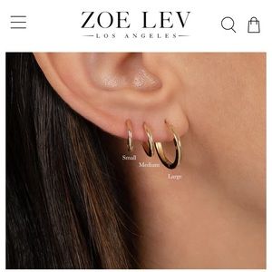 ZOE LEV 14K YELLOW GOLD LARGE HUGGIE EARRINGS NEIMAN MARCUS 2 GRAMS!